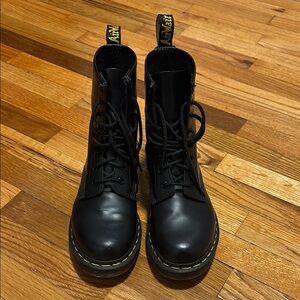 Classic Black Lace-Up Boots